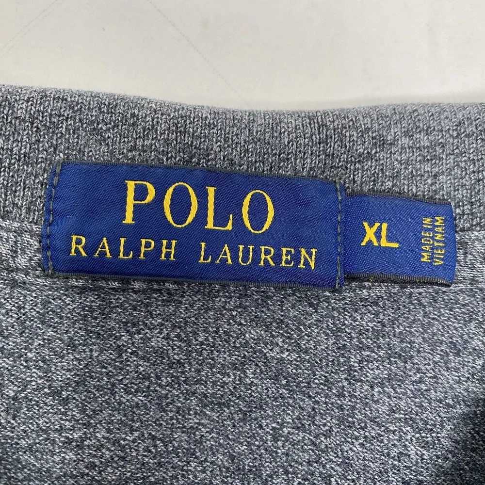 Polo Ralph Lauren Polo Shirt Mens XL Gray Short Sleeve Cotton Pique Pony Logo